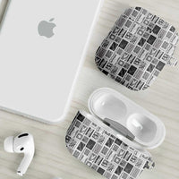 Vintage Aloha Block Quilt AirPods Case Black Inspired Lei Motifs LT9 - Polynesian Pride