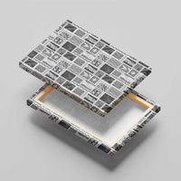 Vintage Aloha Block Quilt Canvas Wall Art Black Inspired Lei Motifs - Polynesian Pride