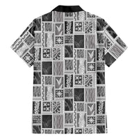 Vintage Aloha Block Quilt Family Matching Mermaid Dress and Hawaiian Shirt Black Inspired Lei Motifs - Polynesian Pride