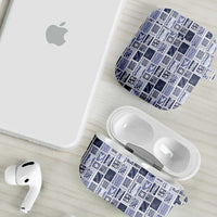 Vintage Aloha Block Quilt AirPods Case Blue Inspired Lei Motifs LT9 - Polynesian Pride