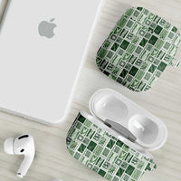 Vintage Aloha Block Quilt AirPods Case Green Inspired Lei Motifs LT9 - Polynesian Pride