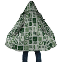 Vintage Aloha Block Quilt Cloak Green Inspired Lei Motifs - Polynesian Pride