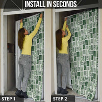 Vintage Aloha Block Quilt Door Cover Green Inspired Lei Motifs - Polynesian Pride