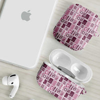 Vintage Aloha Block Quilt AirPods Case Pink Inspired Lei Motifs LT9 - Polynesian Pride