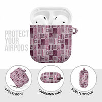 Vintage Aloha Block Quilt AirPods Case Pink Inspired Lei Motifs LT9 - Polynesian Pride
