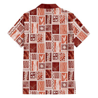 Vintage Aloha Block Quilt Family Matching Mermaid Dress and Hawaiian Shirt Red Inspired Lei Motifs - Polynesian Pride