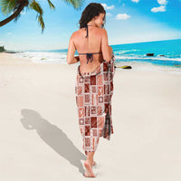 Vintage Aloha Block Quilt Sarong Red Inspired Lei Motifs - Polynesian Pride