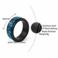 Vintage Hawaiian Quilting Patterns Spinner Ring Blue Style Tribal Fabric Patchwork - Polynesian Pride