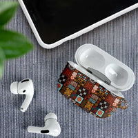 Vintage Hawaiian Quilting Patterns AirPods Case Brown Style Tribal Fabric Patchwork LT9 - Polynesian Pride