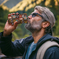 Vintage Hawaiian Quilting Patterns 4 in 1 Can Cooler Tumbler Brown Style Tribal Fabric Patchwork - Polynesian Pride