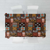 Vintage Hawaiian Quilting Patterns Tablecloth Brown Style Tribal Fabric Patchwork - Polynesian Pride