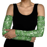 Vintage Hawaiian Quilting Patterns Arm Sleeves Green Style Tribal Fabric Patchwork LT9 - Polynesian Pride