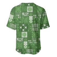 Vintage Hawaiian Quilting Patterns Baseball Jersey Green Style Tribal Fabric Patchwork LT9 - Polynesian Pride