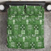Vintage Hawaiian Quilting Patterns Bedding Set Green Style Tribal Fabric Patchwork - Polynesian Pride