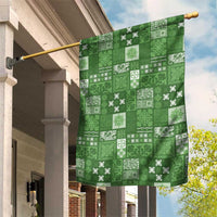 Vintage Hawaiian Quilting Patterns Garden Flag Green Style Tribal Fabric Patchwork LT9 House Flag Green - Polynesian Pride