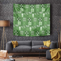 Vintage Hawaiian Quilting Patterns Tapestry Green Style Tribal Fabric Patchwork LT9 Green - Polynesian Pride