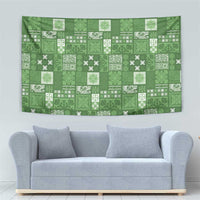 Vintage Hawaiian Quilting Patterns Tapestry Green Style Tribal Fabric Patchwork LT9 - Polynesian Pride