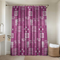 Vintage Hawaiian Quilting Patterns Bathroom Set Pink Style Tribal Fabric Patchwork - Polynesian Pride