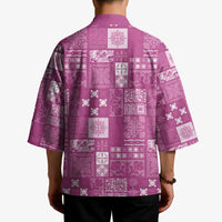 Vintage Hawaiian Quilting Patterns Kimono Pink Style Tribal Fabric Patchwork - Polynesian Pride