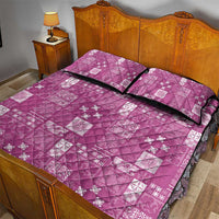 Vintage Hawaiian Quilting Patterns Quilt Bed Set Pink Style Tribal Fabric Patchwork - Polynesian Pride