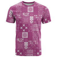 Vintage Hawaiian Quilting Patterns T Shirt Pink Style Tribal Fabric Patchwork LT9 Pink - Polynesian Pride