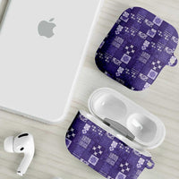 Vintage Hawaiian Quilting Patterns AirPods Case Purple Style Tribal Fabric Patchwork LT9 - Polynesian Pride