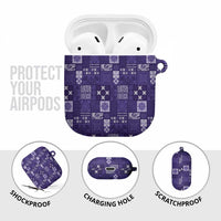 Vintage Hawaiian Quilting Patterns AirPods Case Purple Style Tribal Fabric Patchwork LT9 - Polynesian Pride