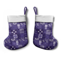 Vintage Hawaiian Quilting Patterns Christmas Stocking Purple Style Tribal Fabric Patchwork - Polynesian Pride