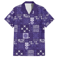 Vintage Hawaiian Quilting Patterns Hawaiian Shirt Purple Style Tribal Fabric Patchwork - Polynesian Pride