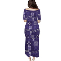 Vintage Hawaiian Quilting Patterns Puletasi Purple Style Tribal Fabric Patchwork LT9 - Polynesian Pride