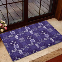 Vintage Hawaiian Quilting Patterns Rubber Doormat Purple Style Tribal Fabric Patchwork - Polynesian Pride