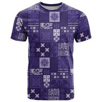 Vintage Hawaiian Quilting Patterns T Shirt Purple Style Tribal Fabric Patchwork LT9 Purple - Polynesian Pride