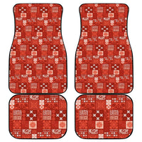 Vintage Hawaiian Quilting Patterns Car Mats Red Style Tribal Fabric Patchwork - Polynesian Pride