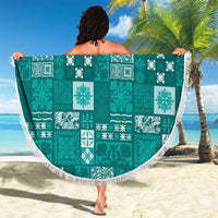 Vintage Hawaiian Quilting Patterns Beach Blanket Turquoise Style Tribal Fabric Patchwork - Polynesian Pride