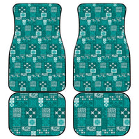 Vintage Hawaiian Quilting Patterns Car Mats Turquoise Style Tribal Fabric Patchwork - Polynesian Pride