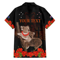 Koala and Kiwi Bird ANZAC Day Custom Family Matching Short Sleeve Bodycon Dress and Hawaiian Shirt Soldier Style LT9 - Polynesian Pride