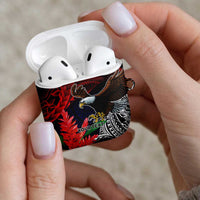 American Samoa Bald Eagle Personalized AirPods Case Samoa Muamua Le Atua LT9 - Polynesian Pride