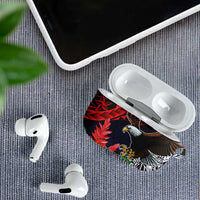 American Samoa Bald Eagle Personalized AirPods Case Samoa Muamua Le Atua LT9 - Polynesian Pride