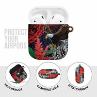 American Samoa Bald Eagle Personalized AirPods Case Samoa Muamua Le Atua LT9 - Polynesian Pride