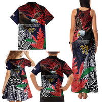 American Samoa Bald Eagle Personalized Family Matching Tank Maxi Dress and Hawaiian Shirt Samoa Muamua Le Atua