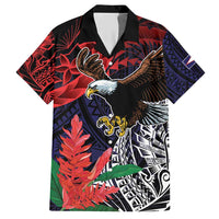 American Samoa Bald Eagle Personalized Hawaiian Shirt Samoa Muamua Le Atua