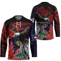 American Samoa Bald Eagle Personalized Hockey Jersey Samoa Muamua Le Atua LT9 - Polynesian Pride