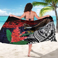 American Samoa Bald Eagle Personalized Sarong Samoa Muamua Le Atua
