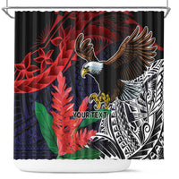 American Samoa Bald Eagle Personalized Shower Curtain Samoa Muamua Le Atua