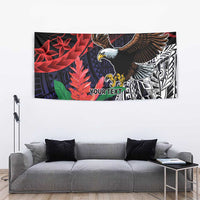 American Samoa Bald Eagle Personalized Tapestry Samoa Muamua Le Atua