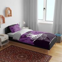 Anzac Day Gallipoli Personalised Bedding Set Purple Poppy Flowers