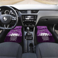 Anzac Day Gallipoli Personalised Car Mats Purple Poppy Flowers LT9 Set 2pcs - Front Purple - Polynesian Pride