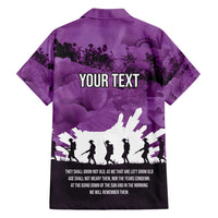 Anzac Day Gallipoli Personalised Family Matching Summer Maxi Dress and Hawaiian Shirt Purple Poppy Flowers