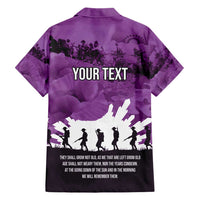 Anzac Day Gallipoli Personalised Hawaiian Shirt Purple Poppy Flowers LT9 - Polynesian Pride