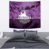 Anzac Day Gallipoli Personalised Tapestry Purple Poppy Flowers